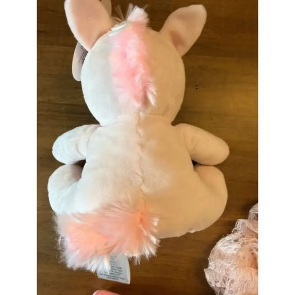 Baby Girl gift Set Headwrap, Diaper cover, rainbow socks and Unicorn Plush NWT